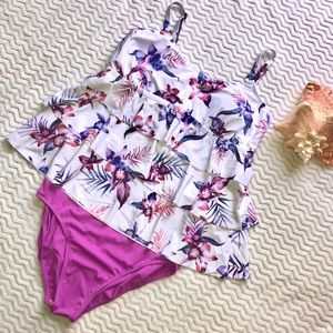Island Escape Tankini Top 16W with Brief Bottom 18